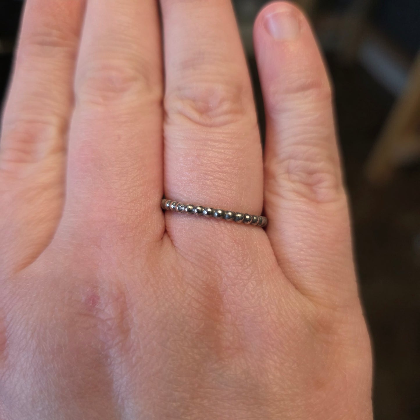 Beaded Wire Stacker Ring