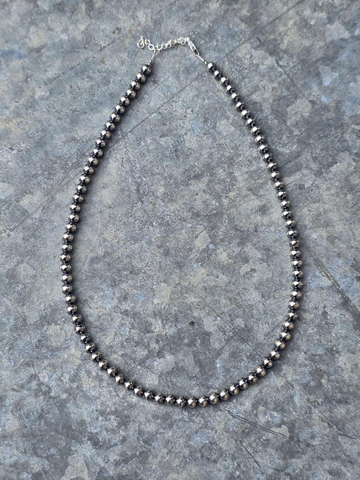 18" 6mm Sterling Pearl Necklace