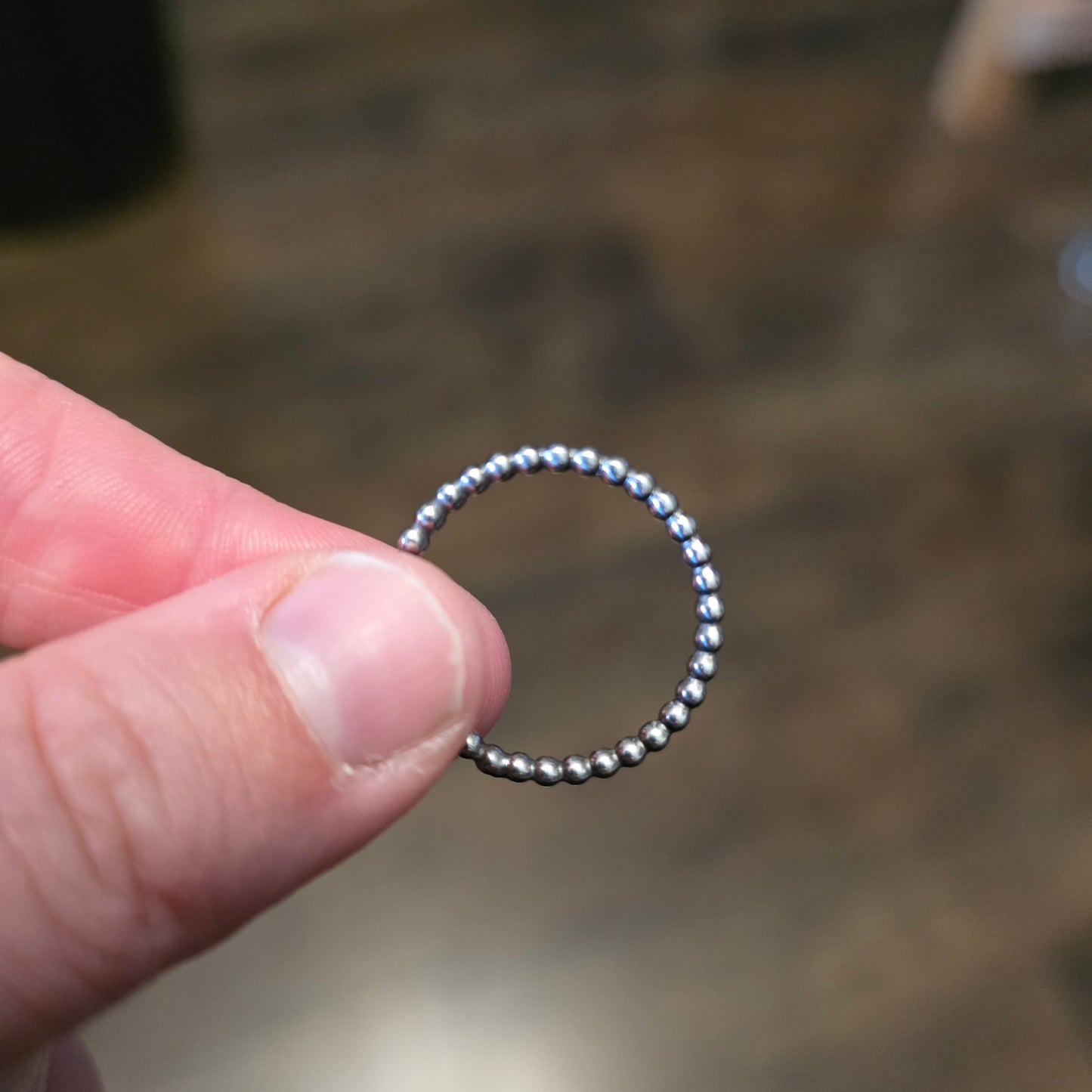 Beaded Wire Stacker Ring