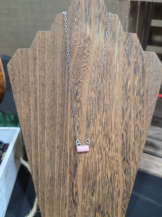 Dainty Pink Conch Necklace