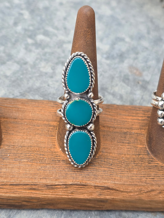 Fox Turquoise Adjustable Ring