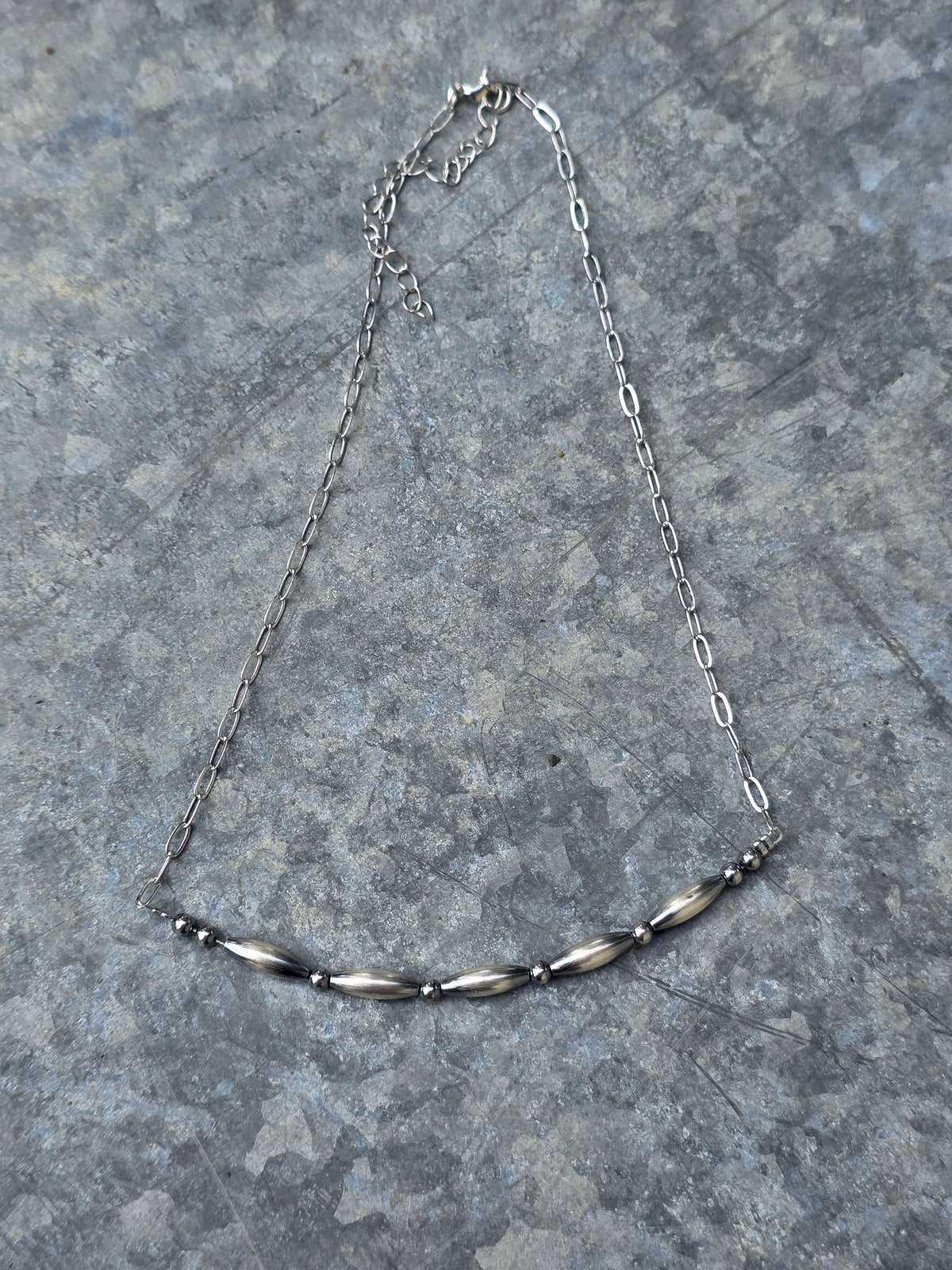 Sterling Torpedo & Paperclip Necklace