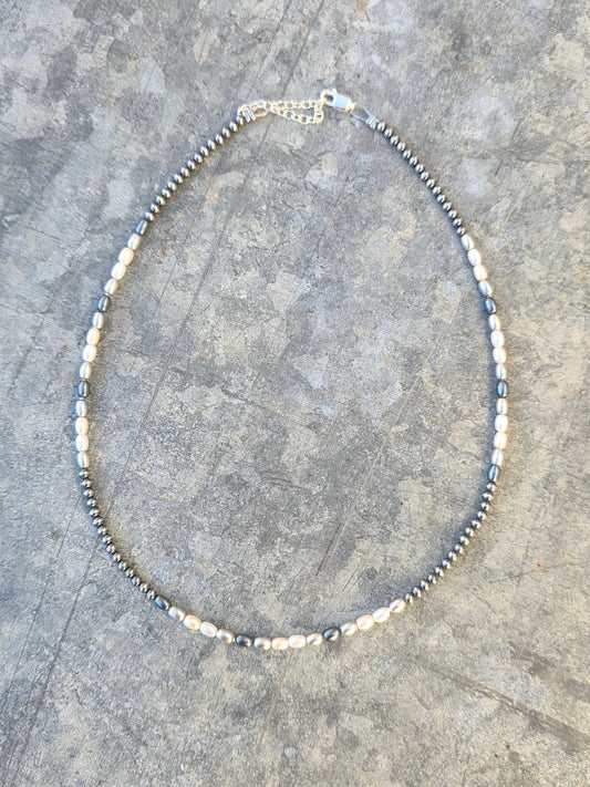 Freshwater & Sterling Pearl Necklace
