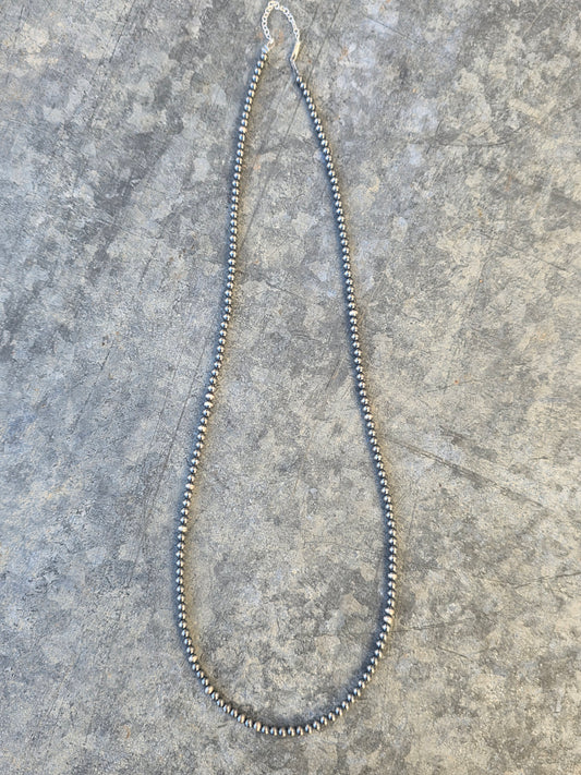 26" 4mm Sterling Pearl Necklace