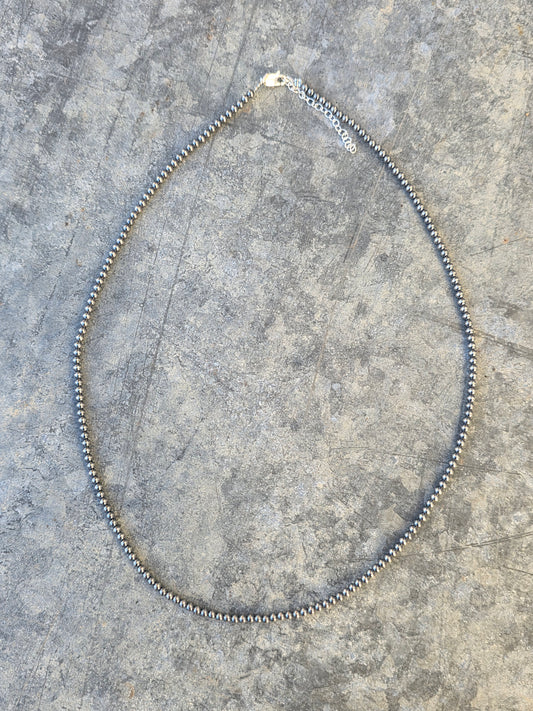 20" 3mm Sterling Pearl Necklace