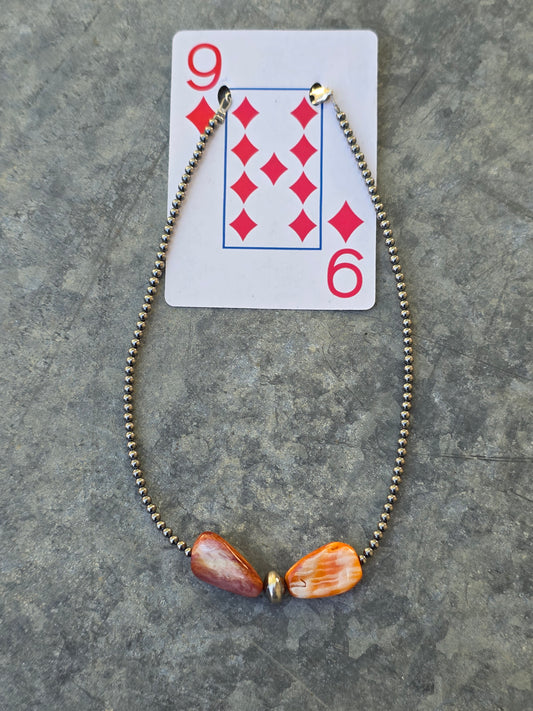 Spiny & Sterling Pearl Necklace