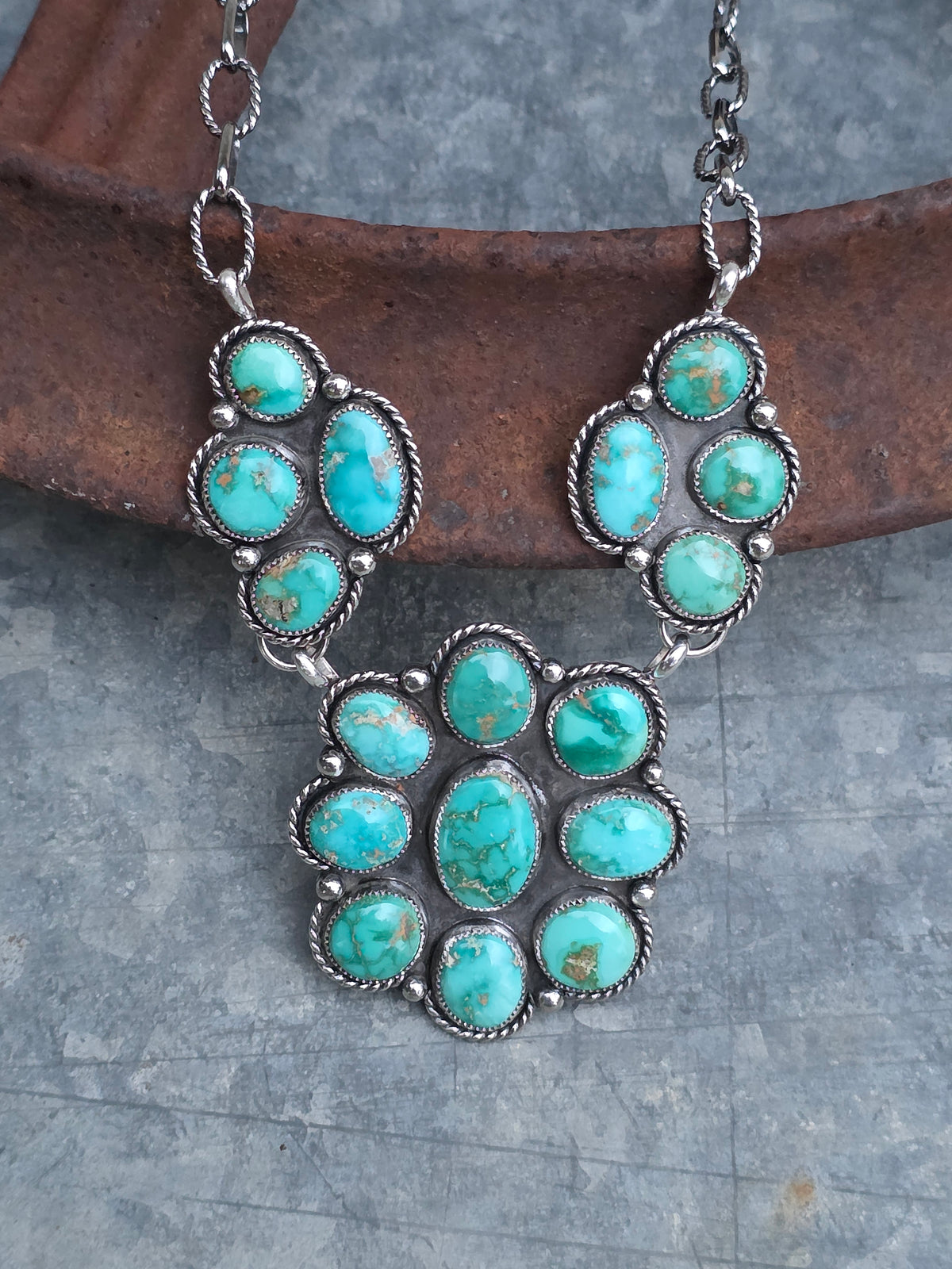 Emerald Valley Cluster Necklace