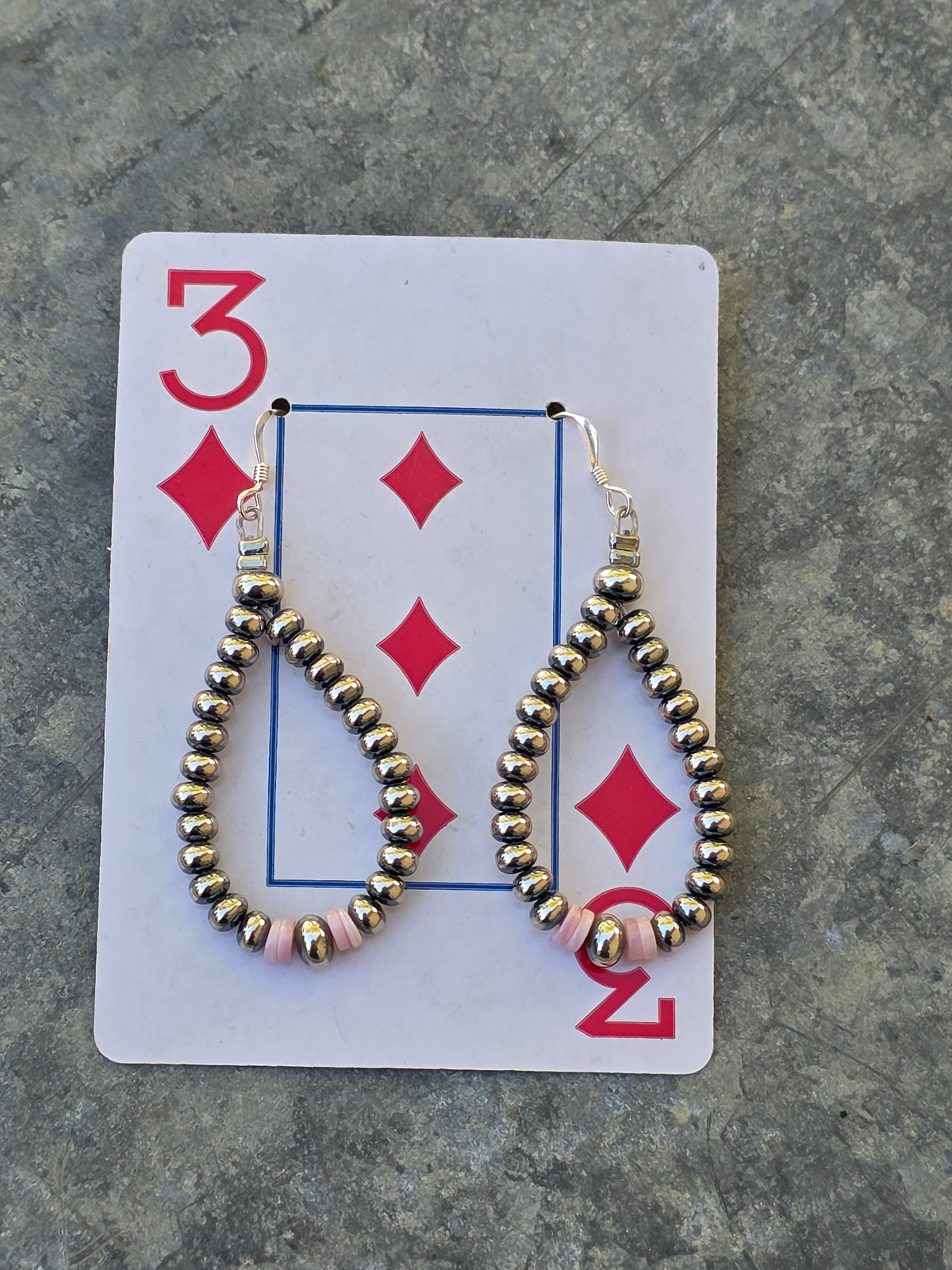 Pink Conch & Sterling Pearl Earrings