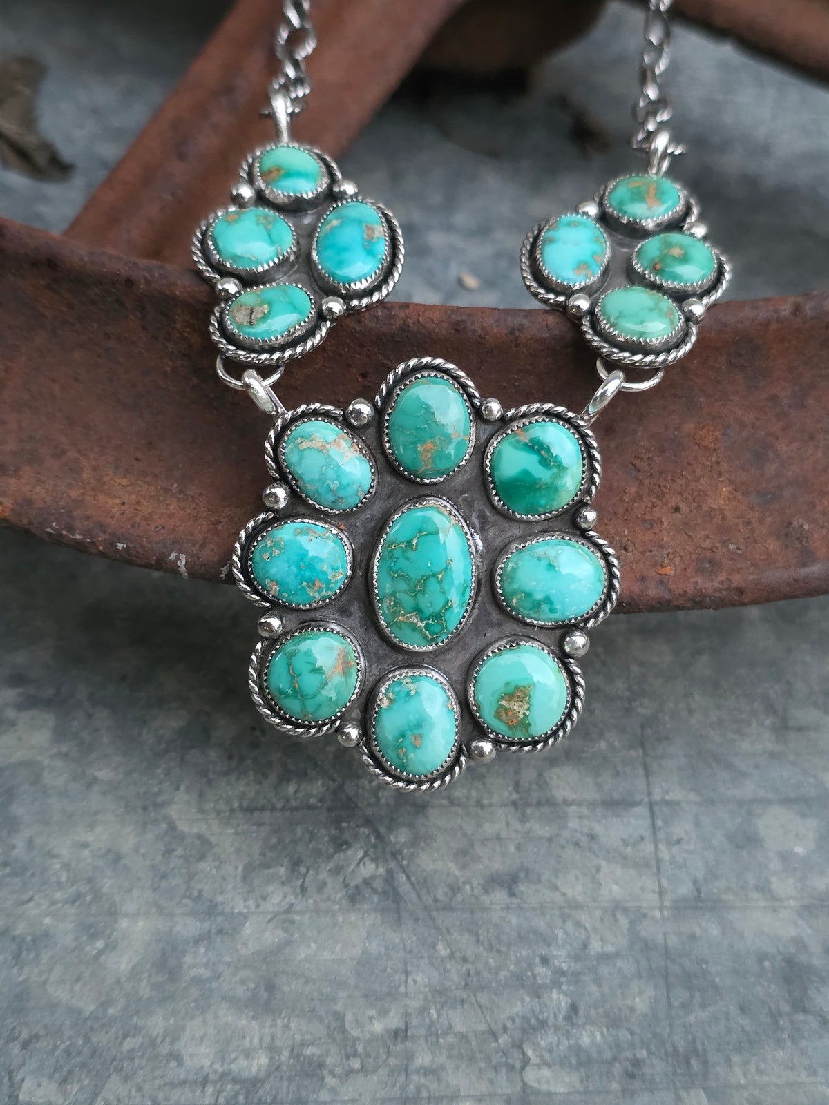 Emerald Valley Cluster Necklace