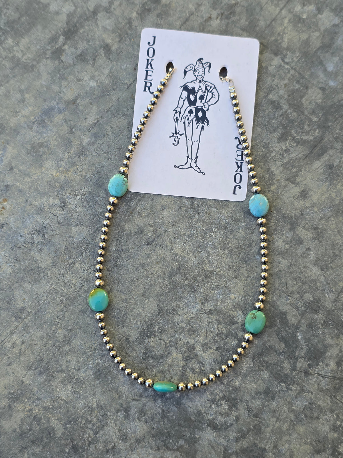 Turqouise & 4mm & 5mm Sterling Pearl Necklace